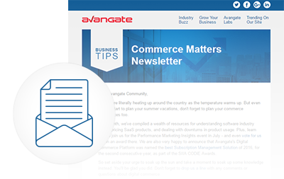 Sign-up for the Avangate Commerce Matters Newsletter